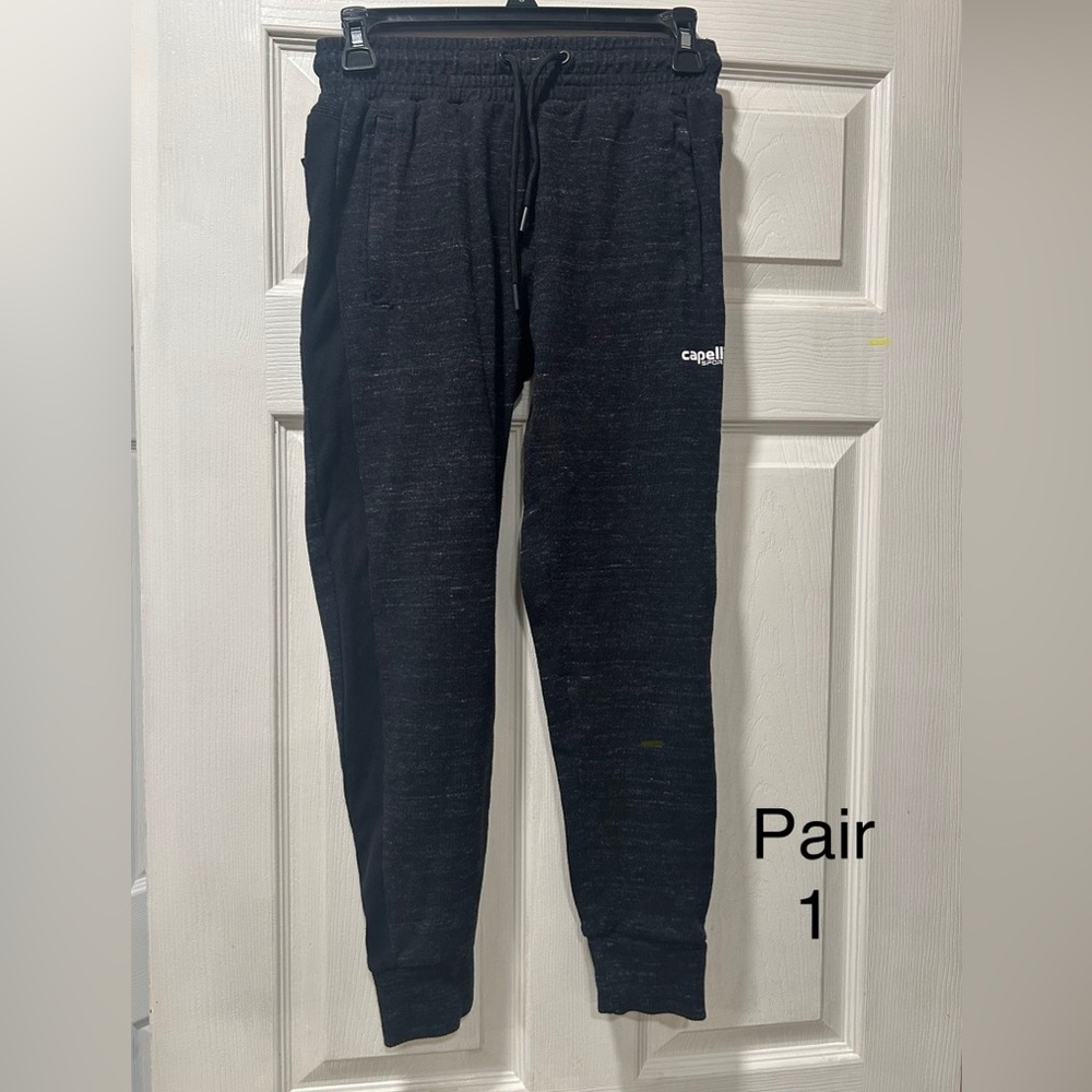Capelli of New York Youth Heathered Dark Gray/ black Jogger Pants